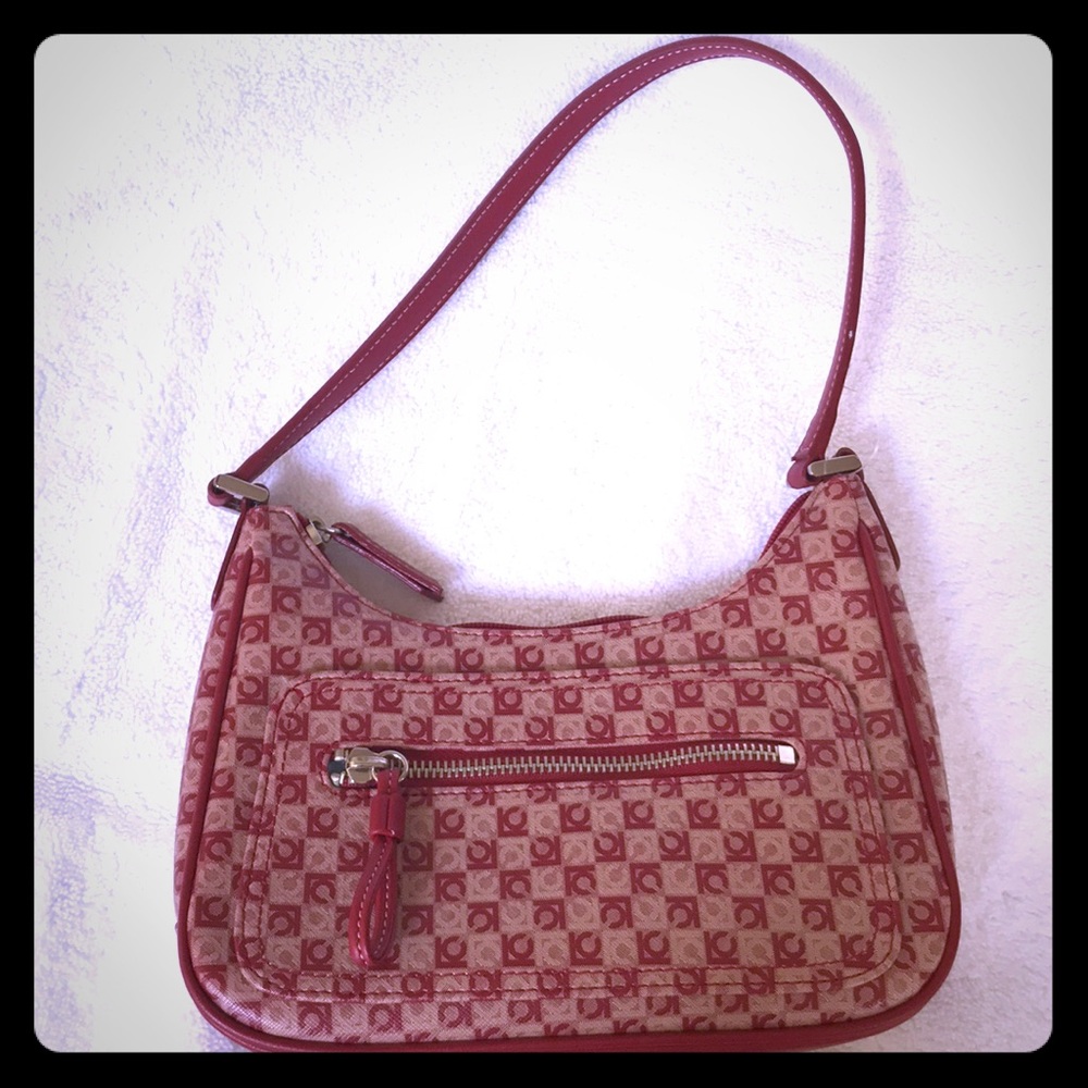 NWOT Red Print Liz Claiborne Purse